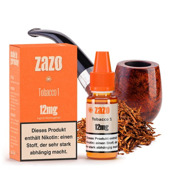 Tobacco 1 Pfeife Liquid Zazo 12 mg/ml Inhalt