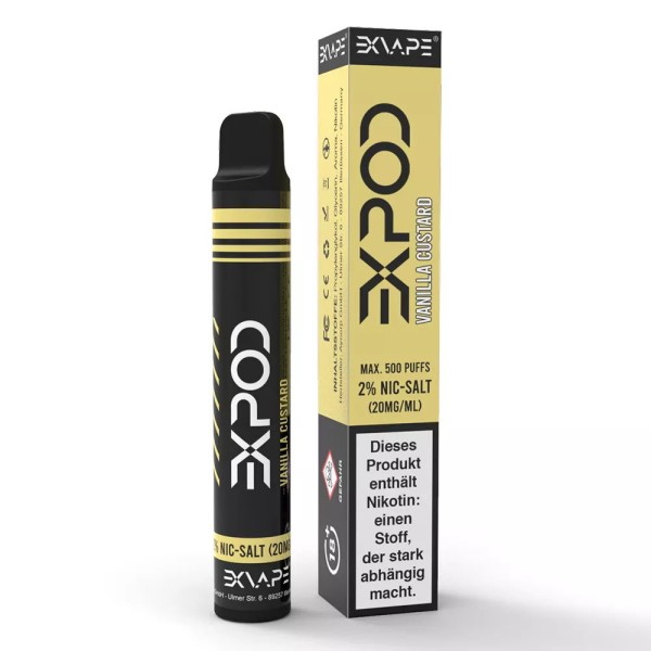 eXvape Expod Disposable E-Zigarette Vanilla Custard