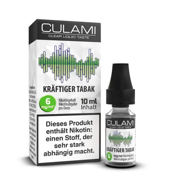 Kräftiger Tabak Liquid Culami 6 mg/ml