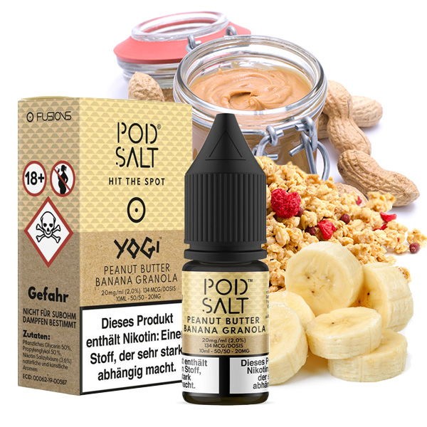 Peanut Butter Banana Granola - Nic Salt Liquid - Pod Salt Fusion