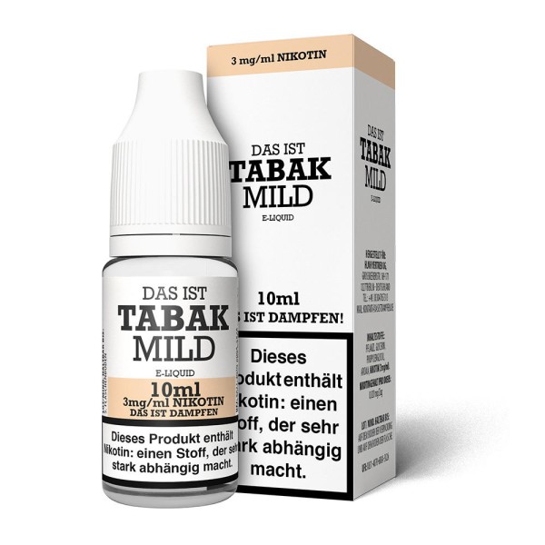 Das ist Dampfen! Tabak Mild Liquid 3 mg/ml