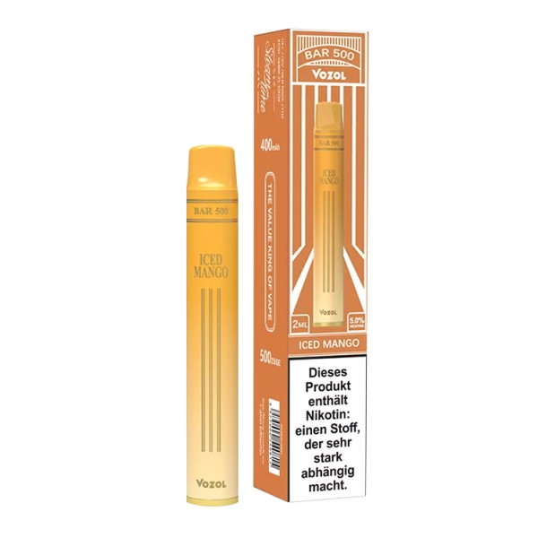 Vozol Bar 500 Disposable Einweg E-Zigarette Iced Mango