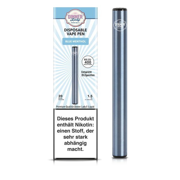 Dinner Lady Disposable Vape Pen Blue Menthol