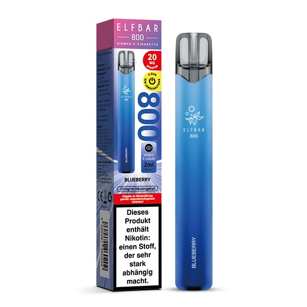 Elf Bar 800 Vape Einweg E-Zigarette Blueberry Verpackung