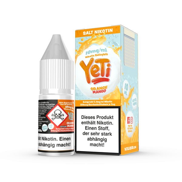 Orange Mango Nikotinsalz Liquid Yeti 10 mg/ml