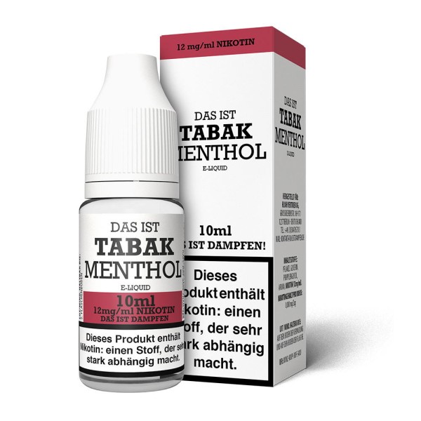 Tabak Menthol Liquid Das ist Dampfen 12 mg/ml
