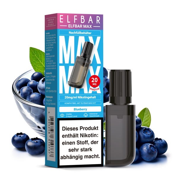 Blueberry Prefilled Ersatz Pod Elf Bar MAX Geschmack