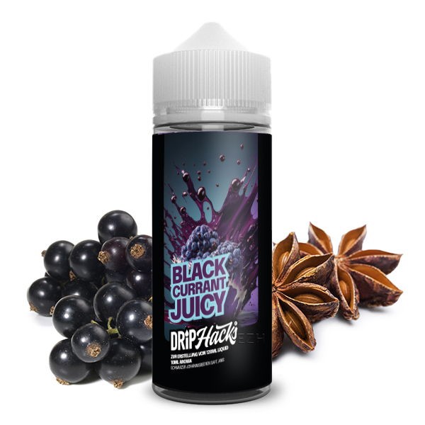 Blackcurrant Juicey Longfill Aroma Drip Hacks Geschmack