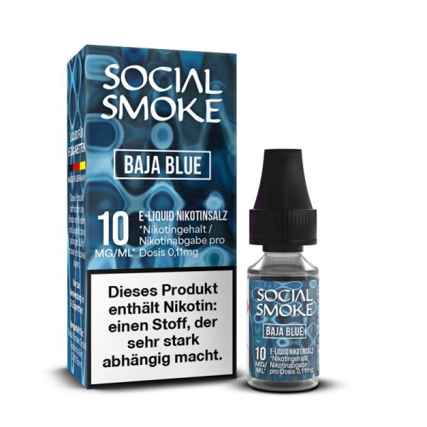 Social Smoke Nikotinsalz Liquid Baja Blue 10 mg