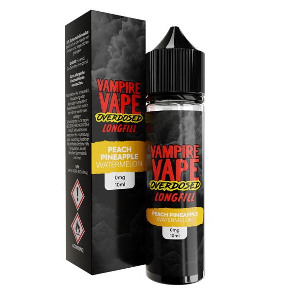 Passionfruit Peach Lemon Aroma Vampire Vape Overdosed Verpackung