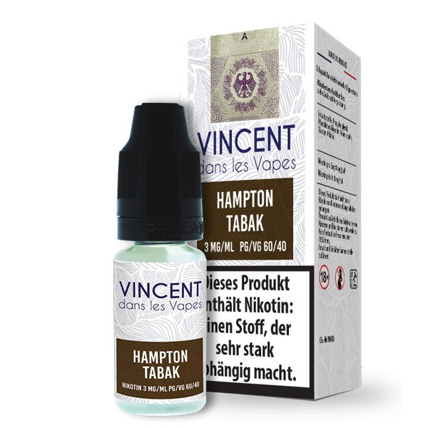 Hampton Tabak Liquid Vincent 3 mg/ml