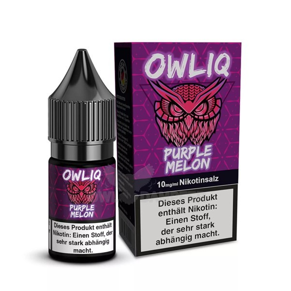 OWLIQ Nikotinsalz Liquid Purple Melon Verpackung 10mg/ml