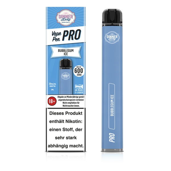 Dinner Lady Vape Pen Pro Disposable Bubblegum Ice