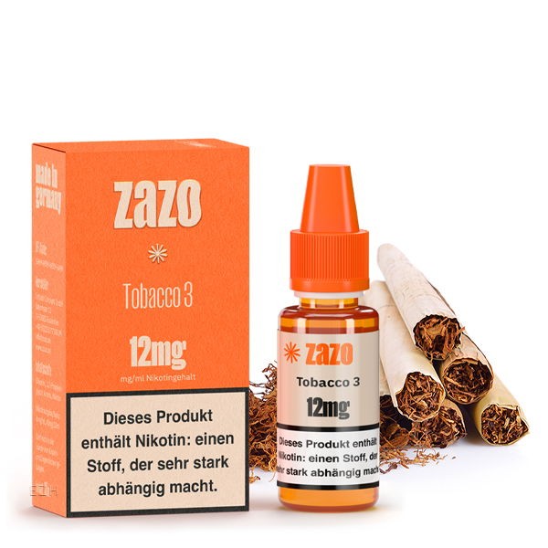 Tobacco 3 Zigarette Liquid Zazo 12 mg/ml