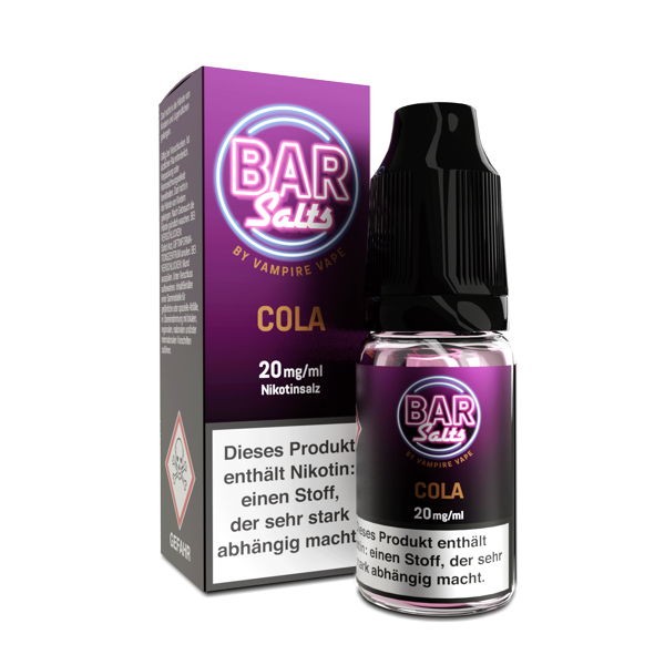 Cola Nikotinsalz Liquid Bar Salts by Vampire Vape Verpackung 20 mg/ml
