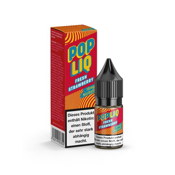Fresh Strawberry Nikotinsalz Liquid PopLiq 10 mg/ml Verpackung