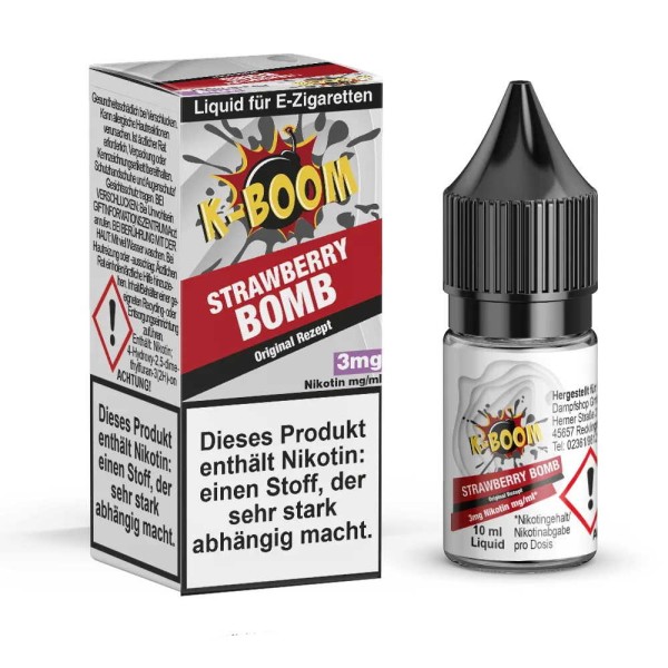 Strawberry Bomb Liquid K-Boom 3 mg/ml