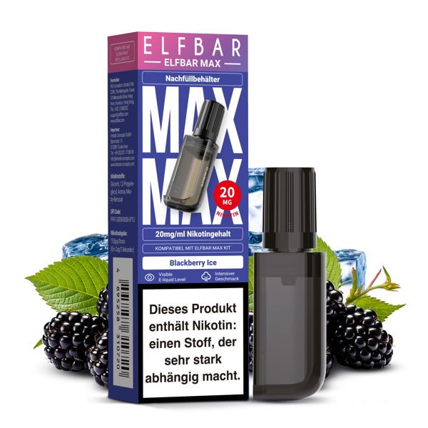 Blackberry Ice Prefilled Ersatz Pod Elf Bar MAX Geschmack