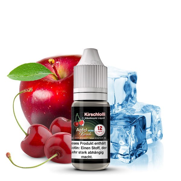 Apfel Kirsch on Ice Nikotinsalz Liquid Kirschlolli 12 mg/ml