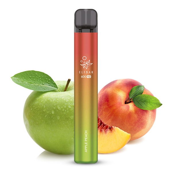 Elf Bar 600 V2 Einweg E-Zigarette Apple Peach Geschmack