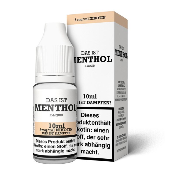 Das ist Dampfen! Menthol Liquid 3 mg/ml