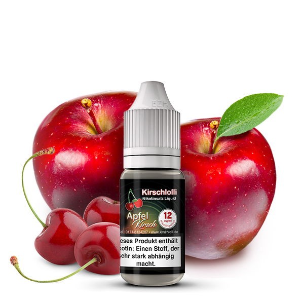 Apfel Kirsch Nikotinsalz Liquid Kirschlolli 12 mg/ml