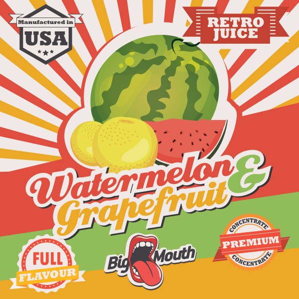 Watermelon & Grapefruit Aroma Retro Juice Big Mouth