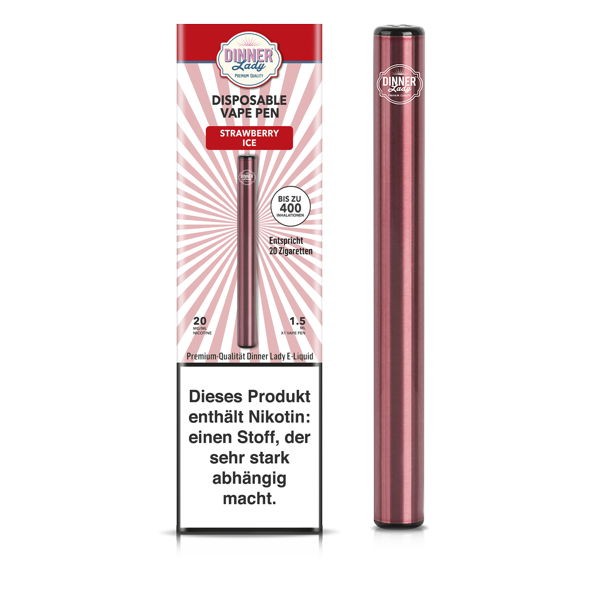 Dinner Lady Disposable Vape Pen Strawberry Ice