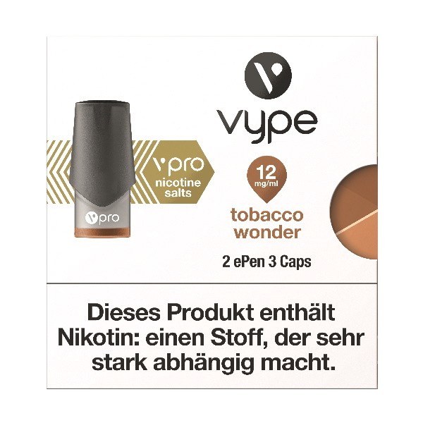 Vype ePen 3 Tobacco Wonder Caps vPro 12mg ml Nikotinsalz