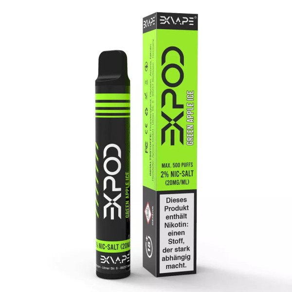 eXvape Expod Disposable E-Zigarette Green Apple Ice