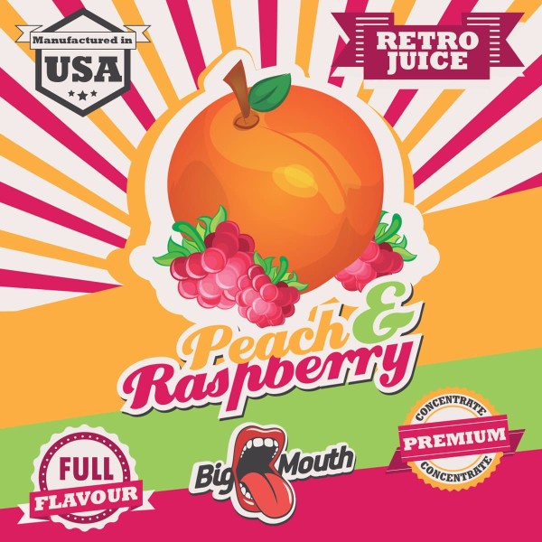 Peach & Raspberry Aroma Retro Juice Big Mouth