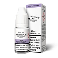 Pfirsich Nikotinsalz Liquid Das ist Dampfen 20 mg/ml Pfirsich Nikotinsalz Liquid Das ist Dampfen 20 mg/ml