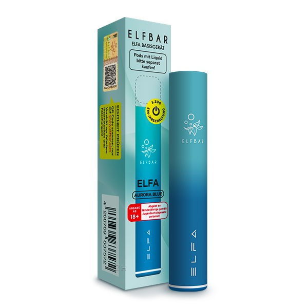 Elf Bar ELFA Prefilled Pod E-Zigarette Aurora Blue Verpackung