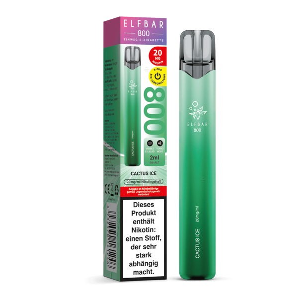 Elf Bar 800 Vape Einweg E-Zigarette Cactus Ice Verpackung