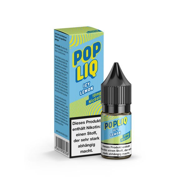 Icy Lemon Nikotinsalz Liquid PopLiq 10 mg/ml Verpackung
