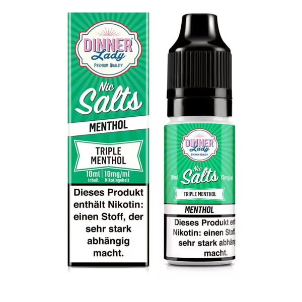 Triple Menthol Nikotinsalz Liquid DINNER Lady 10 ml 10 mg/ml