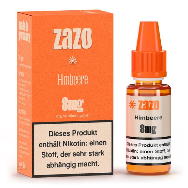 Himbeere Liquid Zazo 8 mg/ml Verpackung