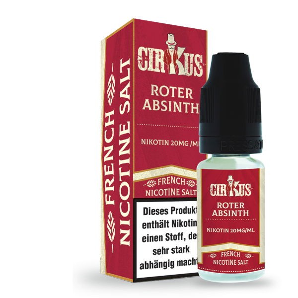 Roter Absinth Nikotinsalz Liquid Authentic CirKus