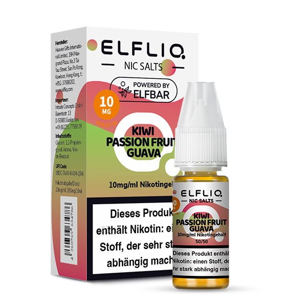 Kiwi Passionfruit Guava Nikotinsalz Liquid Elfliq by Elfbar