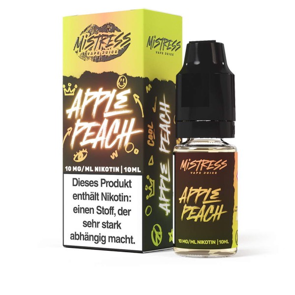 Apple Peach Nikotinsalz Liquid Mistress Vape Juice