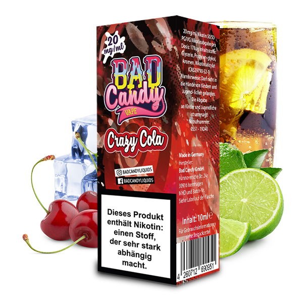 Crazy Cola Nikotinsalz Liquid Bad Candy