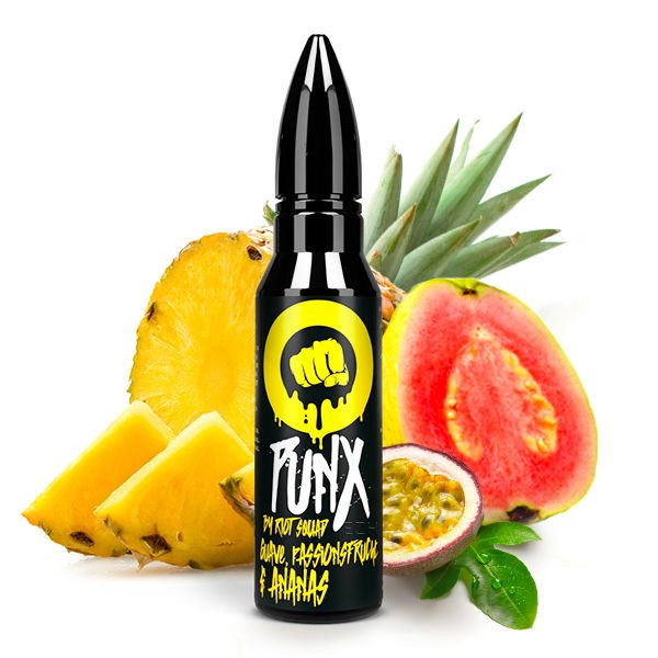Guave Passionsfrucht Ananas Longfill Aroma Punx by Riot Squad