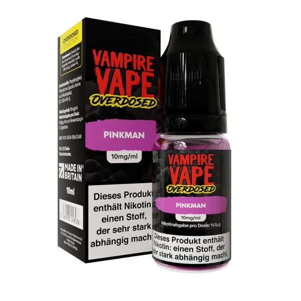 Vampire Vape Overdosed Nikotinsalz Nicsalt Liquid 10mg/ml Pinkman