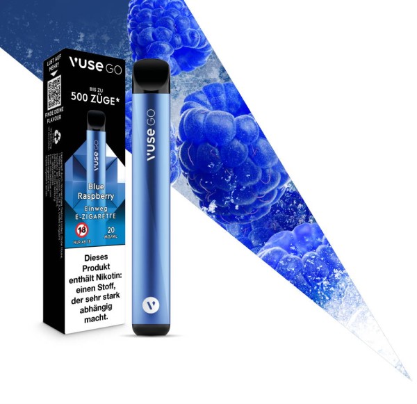 Vuse GO Einweg E-Zigarette Blue Raspberry 20 mg/ml Nikotingehalt