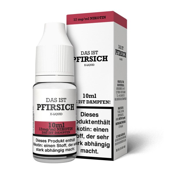 Pfirsich Liquid Das ist Dampfen 12 mg/ml