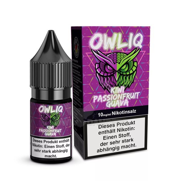 OWLIQ Nikotinsalz Liquid Kiwi Passionfruit Guava Verpackung 10mg/ml