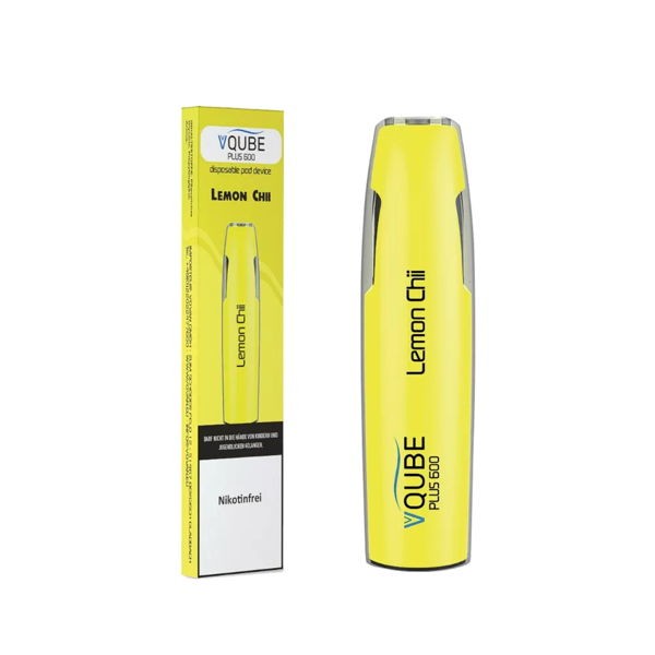 VQube Plus600 Einweg E-Zigarette Lemon Chii 0 mg/ml