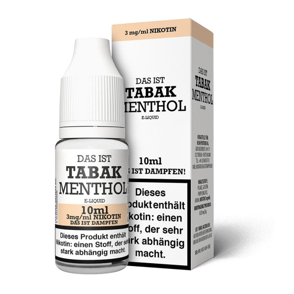 Tabak Menthol Liquid Das ist Dampfen 3 mg/ml