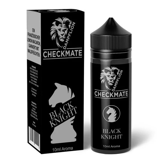 Black Knight Aroma Checkmate Dampflion Verpackung Flasche