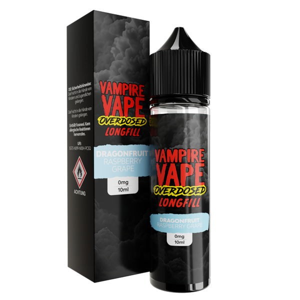 Dragonfruit Raspberry Grape Aroma Vampire Vape Overdosed Verpackung